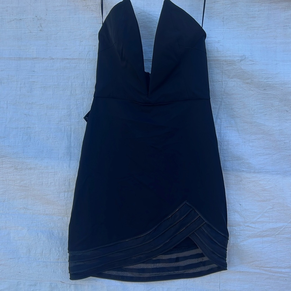 Nasty Gal black strapless dress